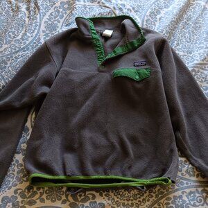 Patagonia Men's Fleece Size Small Grey and Green. See Description!